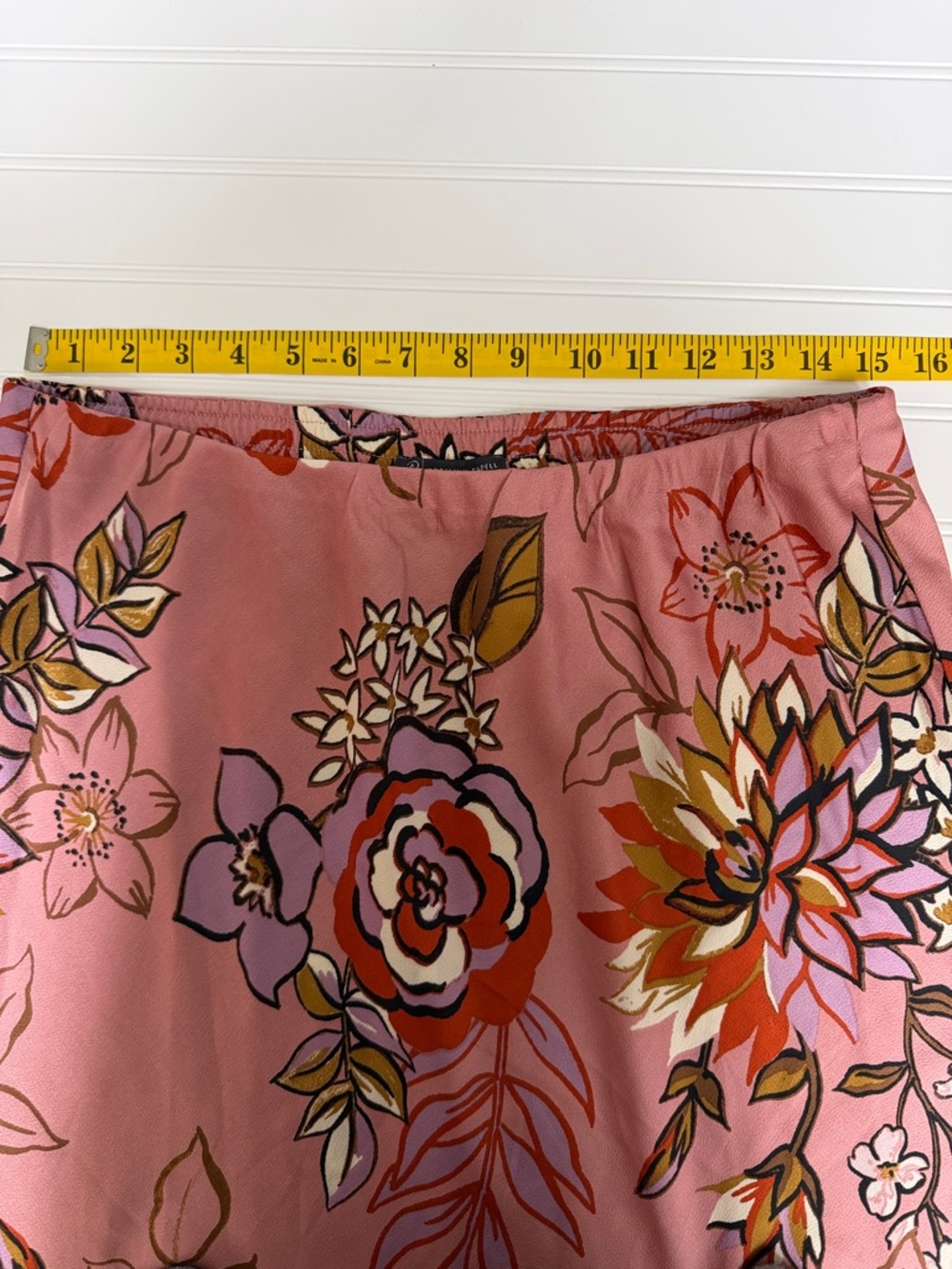 Adrianna Papell Pink Floral A-Line Midi Skirt - Picture 3 of 5